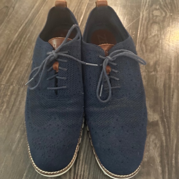 Cole Haan Zerogrand Stitchlite Wingtip Oxford Shoes Marine Blue Men’s 11M - Picture 1 of 4